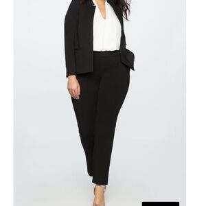 Eloquii "The Ultimate Stretch One Button Blazer" in Classic Black